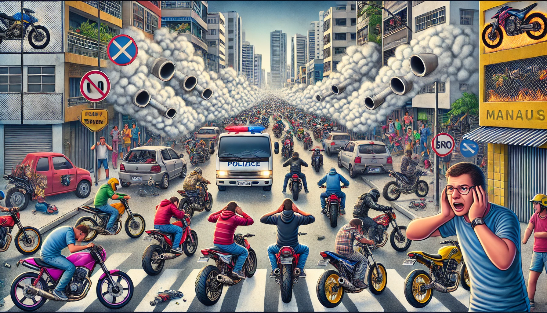 Fama Amazônica: Motos com Escapamentos Adulterados Causam Transtornos para a População de Manaus