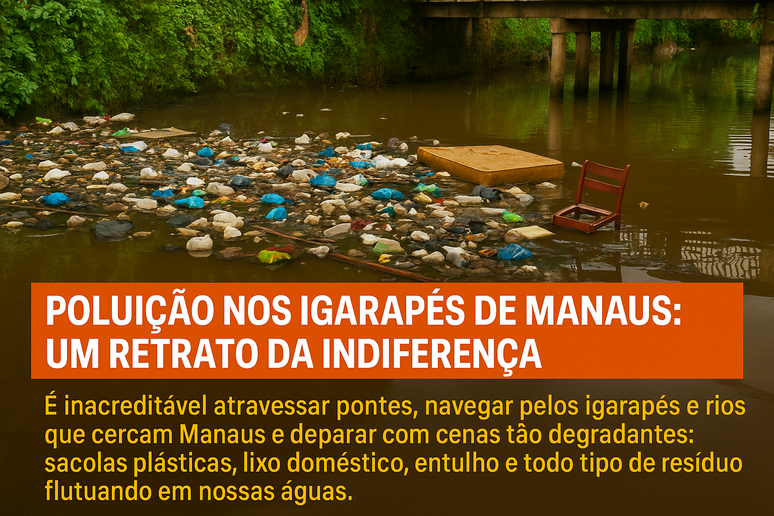 Poluição nos igarapés de Manaus: um retrato da indiferença