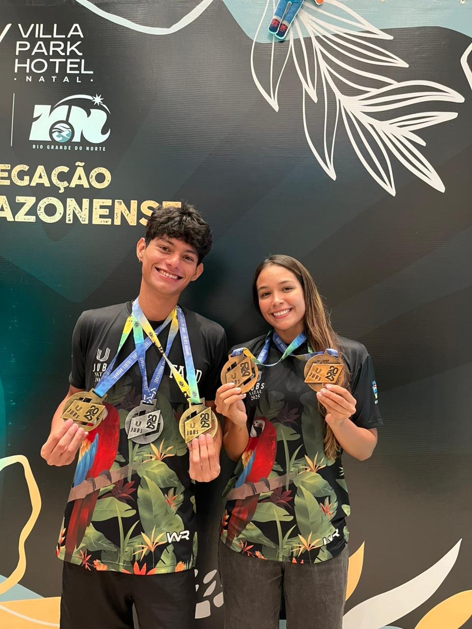 Atletas Caio Arcos e Elysa Maia garantiram no total dois ouros, uma prata e dois bronzes na competição