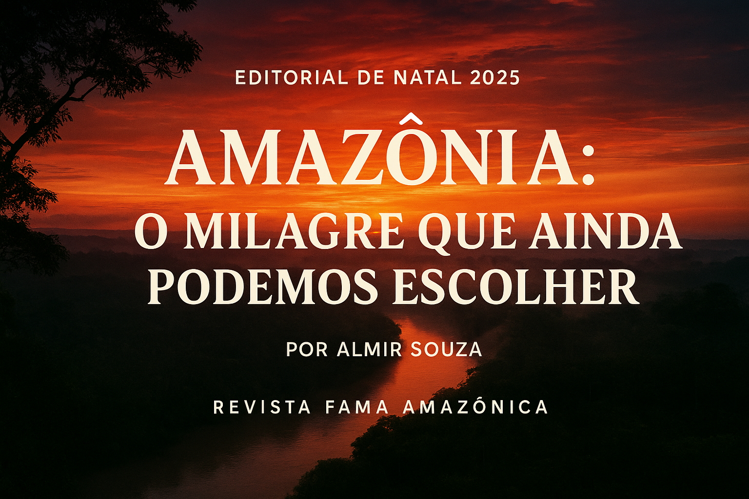 Editorial de Natal 2025 – Amazônia: O Milagre Que Ainda Podemos Escolher