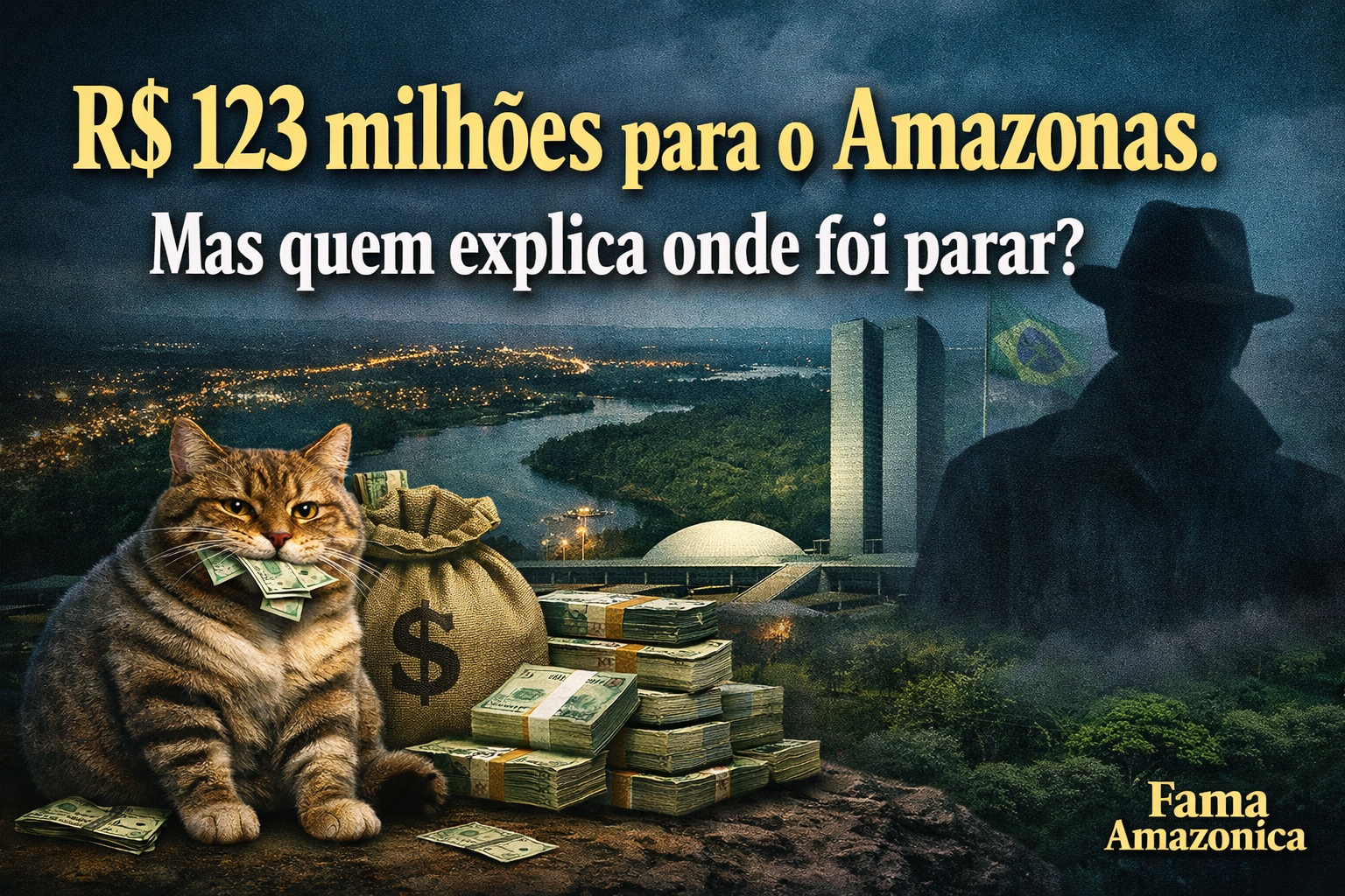 Onde está o dinheiro? O gato comeu
