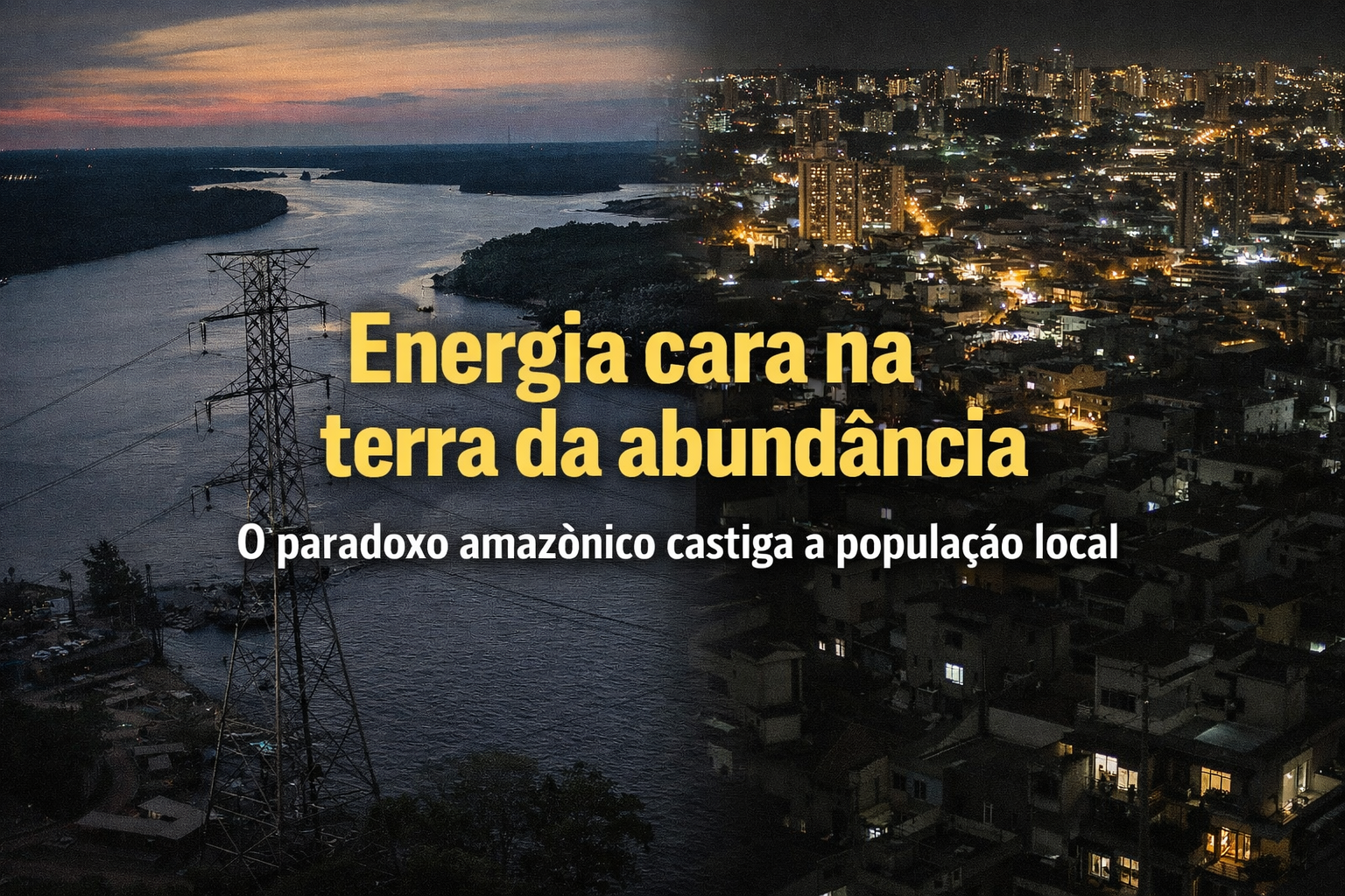 Energia cara na terra da abundância