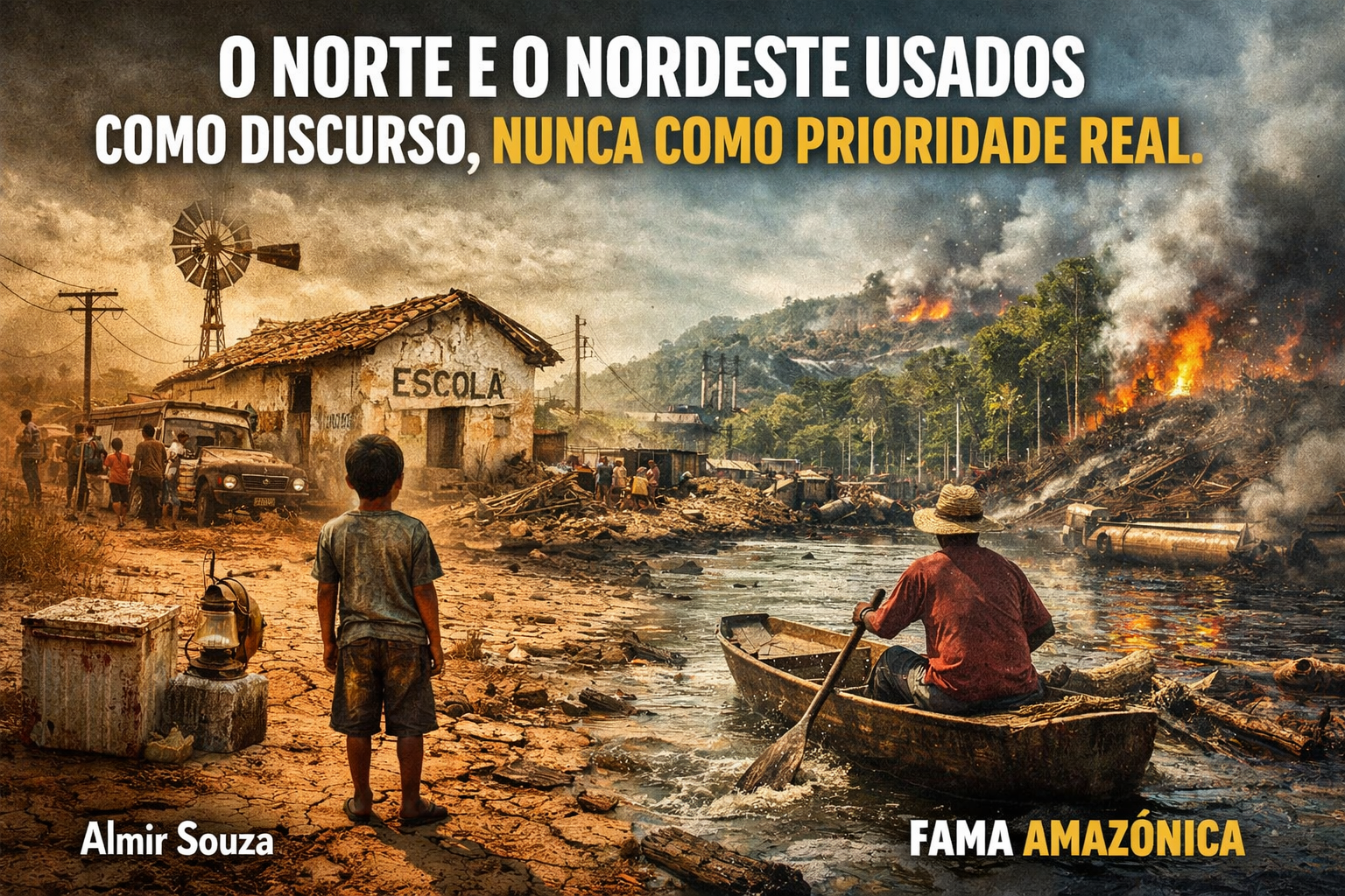 O Norte e o Nordeste usados como discurso, nunca como prioridade real