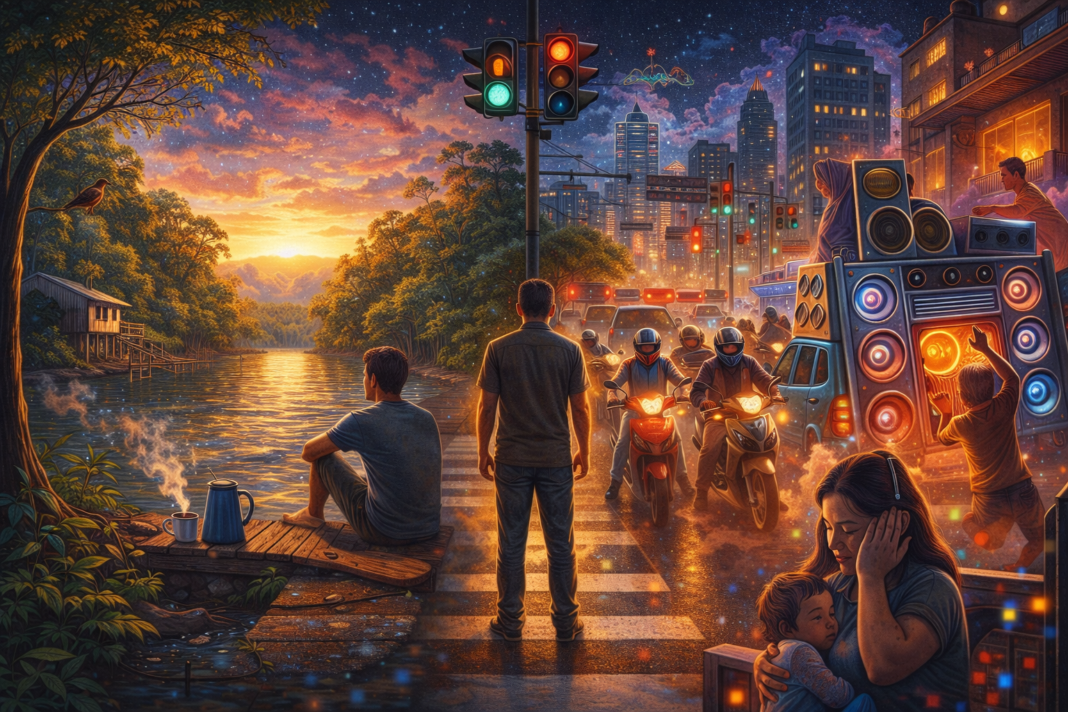 Quando o Silêncio da Floresta Encontra o Barulho da Cidade