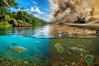 AMAZÔNIA EM ALERTA: RIOS CONTAMINADOS AMEAÇAM PEIXES, ALIMENTAÇÃO E A VIDA DE MILHÕES DE PESSOAS