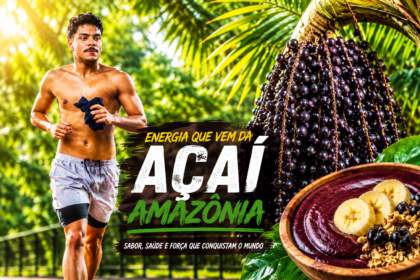 "Das florestas da Amazônia para os centros esportivos do mundo: o açaí é a energia natural que une tradição, saúde e desempenho."