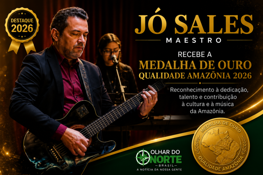 Jó Sales recebe a Medalha de Ouro Qualidade Amazônia 2026