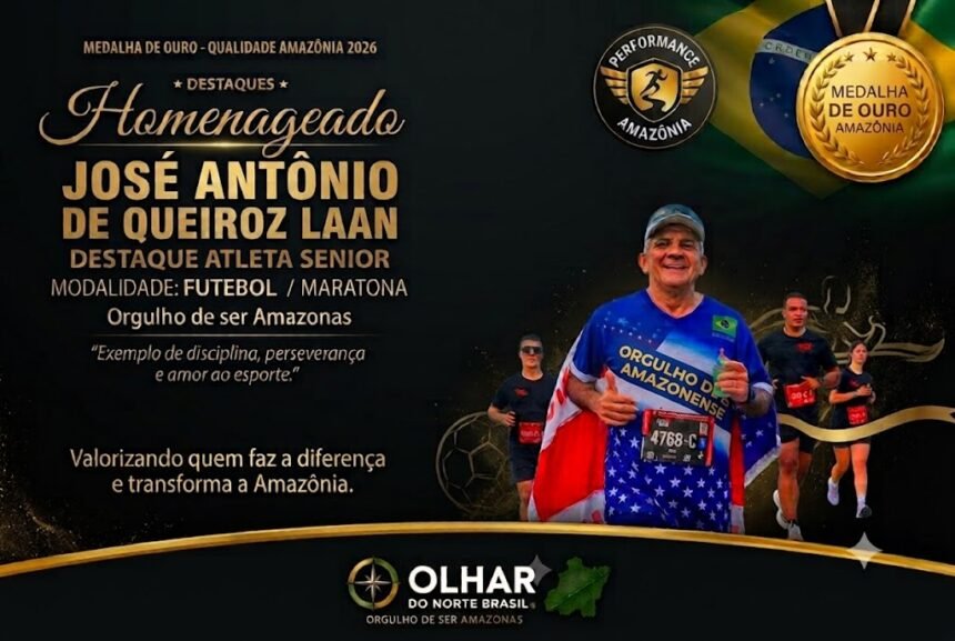 José Antônio de Queiroz Laan..Medalha de Ouro Qualidade Amazônia 2026